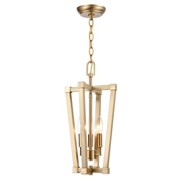 9 in. 3-Light Modern Gold Pendant