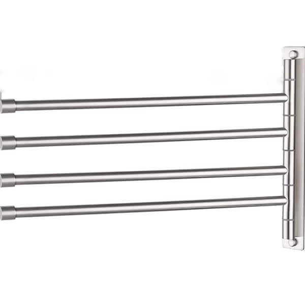 14.9 in. Wall Mounted Towel Bar in Brushed Stainless Steel