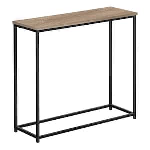31.5 in. Dark Taupe Rectangle Particle Board Console Table