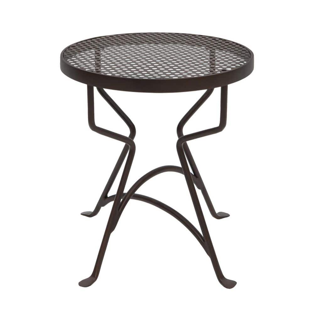 12.5 in. H Round Roman Bronze Wrought Iron Capri Plant Stand, Powder Coated Finish, Indoor Outdoor Use, Side Table price history on PriceWatchPro