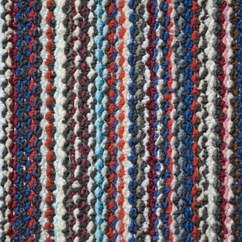 Carnival Stripe Multicolor Synthetic 4' x 6' Tufted Area Rug