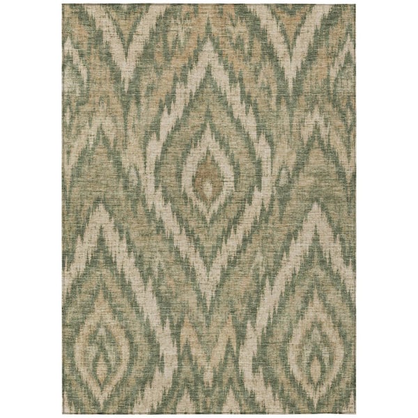 Chantille Machine Washable Indoor/Outdoor Abstract ACN3071 Fern 9 ft. x 12 ft. Area Rug