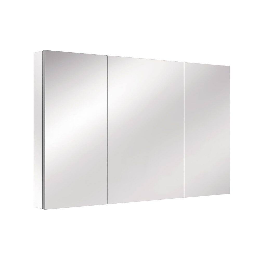 48 in. W x 30 in. H Rectangular Aluminum Recess/Surface Mount Medicine Cabinet with Mirror, Triple Swing price history on PriceWatchPro