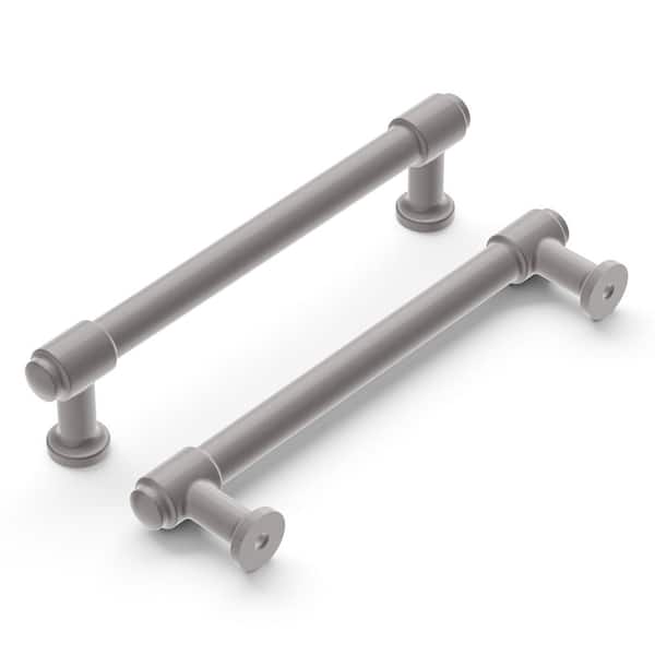 HICKORY HARDWARE Piper Collection Pull 5-1/16 in. (128 mm) Center to Center Satin Nickel Finish Modern Zinc Bar Pull (1 Pack )