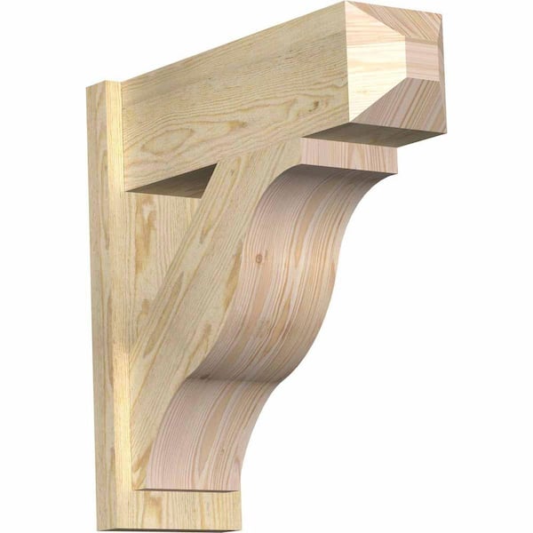 Ekena Millwork 8 in. x 24 in. x 24 in. Fuston Craftsman Rough Sawn Douglas Fir Outlooker