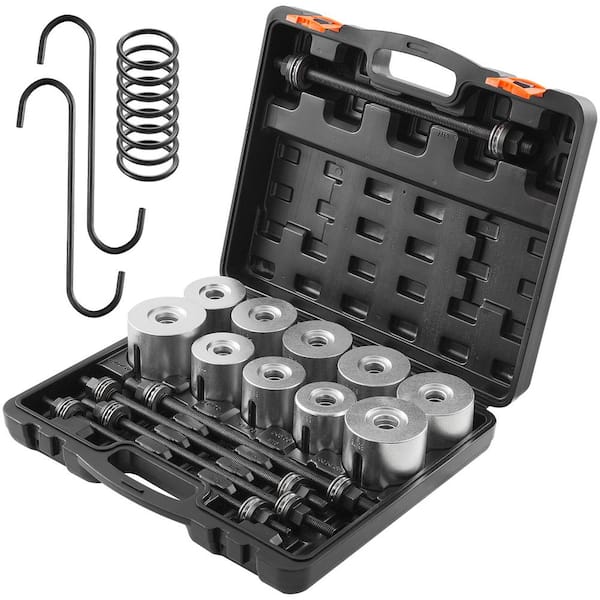 27 PCS Pull and Press Sleeve Kit, Steel Bush Bearing Removal and Installation Set, Bush Removal Insertion Sleeve Tools