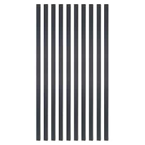 26 in. x 3/4 in. Black Sand Steel Square Deck Railing Baluster (10-Pack)