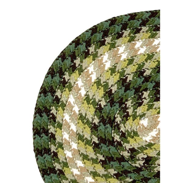 Heritage Braid Collection Hunter 60" x 90" Oval 100% Polypropylene Reversible Indoor Area Rug