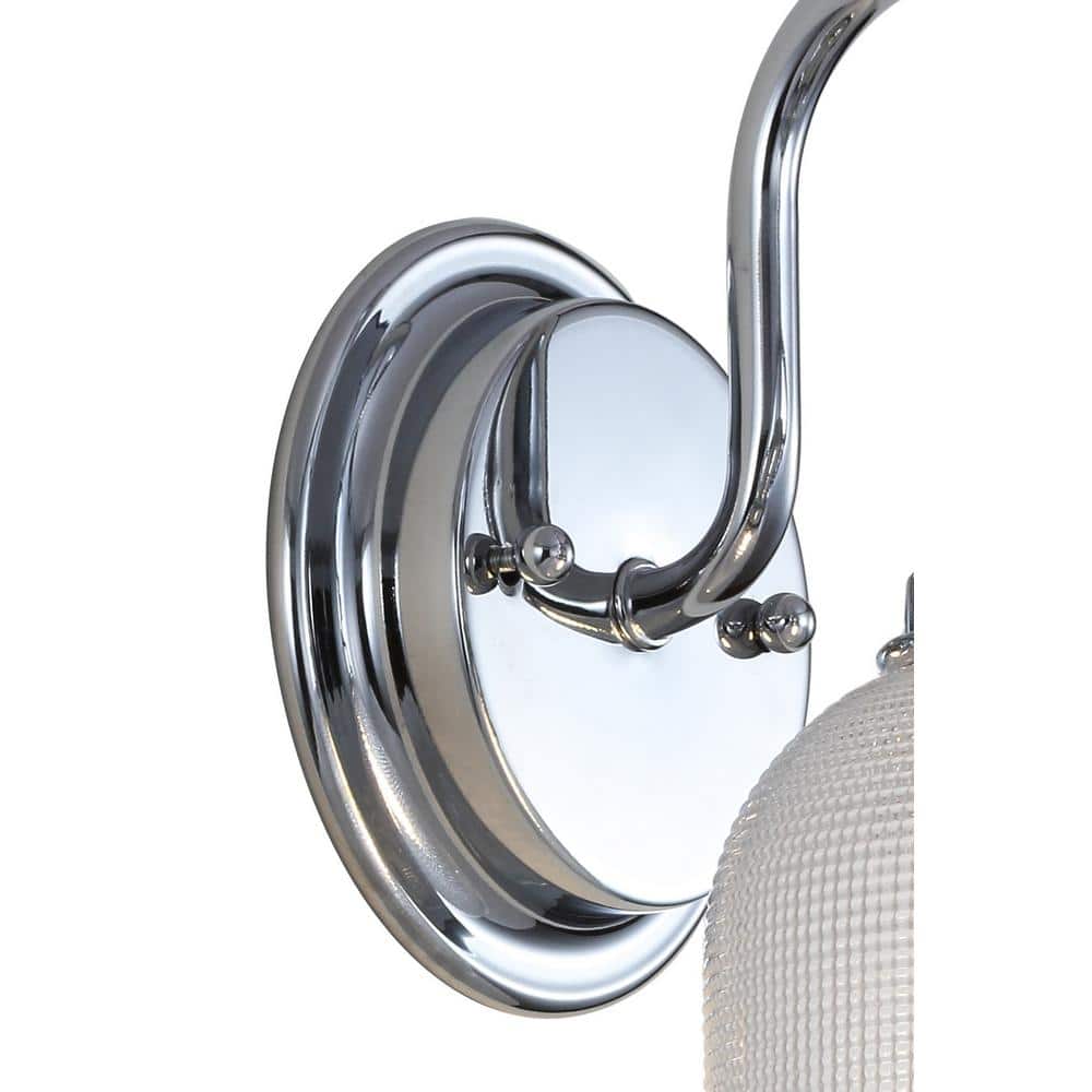 Virginia Chrome 25.25" LED Vanity Light with Clear Glass Shades