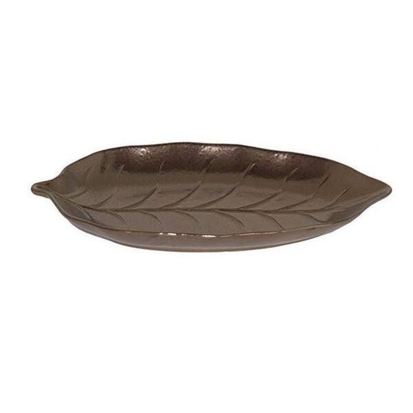 Unbranded Foglia Bronze Ceramic Medium Plate