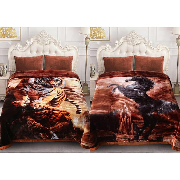 New : Queen Fleece Premium Blanket outlet 2 Ply Reversible