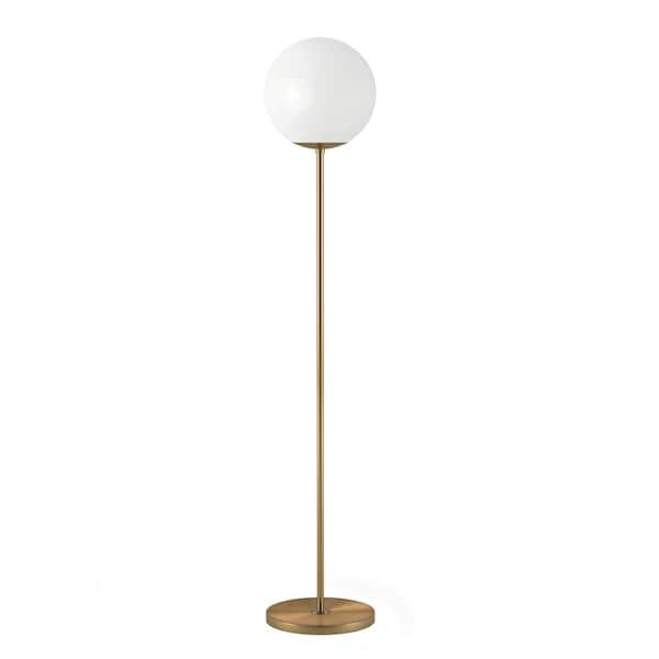 Meyer&Cross Theia 62.63 in. Brass Globe and Stem Floor Lamp