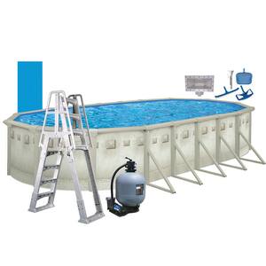 Palisades 12 ft. x 24 ft. Oval 52 in. D Above Ground Hard Sided Pool Package