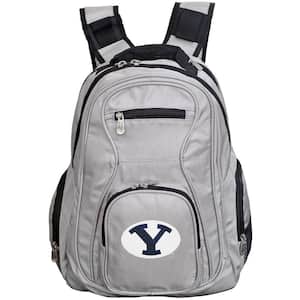 NCAA Brigham Young Cougars 19 in. Gray Laptop Backpack