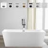 Vanity Art Tarbes 59 In. Acrylic Flatbottom Freestanding Bathtub In ...