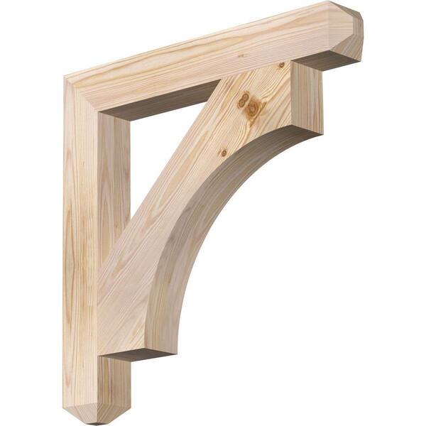 Ekena Millwork 3.5 in. x 26 in. x 26 in. Douglas Fir Westlake Craftsman Smooth Bracket