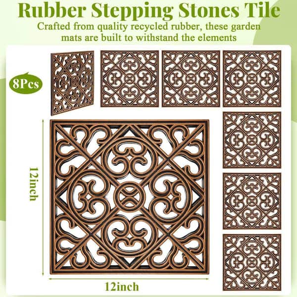 Justincity 12in. x 12 in. x 0.4 in. Cross Square Copper Retro