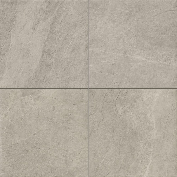 Corso Italia Slate Gray 24 in. x 24 in. x 0.75 in. Stone Look