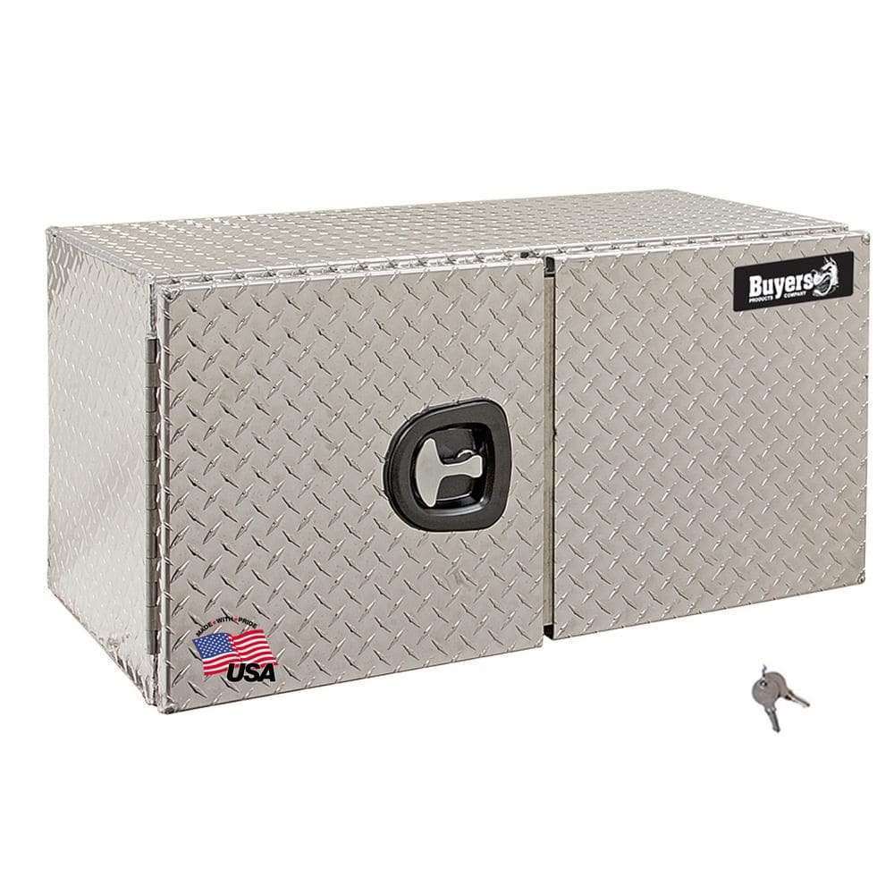 18 in. x 18 in. x 60 in. Diamond Plate Tread Aluminum Underbody Truck Tool Box with Barn Door price history on PriceWatchPro