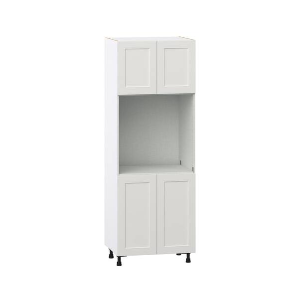 J COLLECTION Littleton Painted 30 in. W x 84.5 in. H x 24 in. D in Gray Shaker Assembled Single Oven Kitchen Cabinet