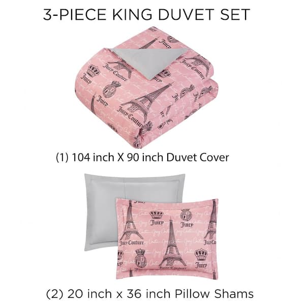 Juicy Couture Grey (Full/Queen), Pink Crown (Twin), Home Throw
