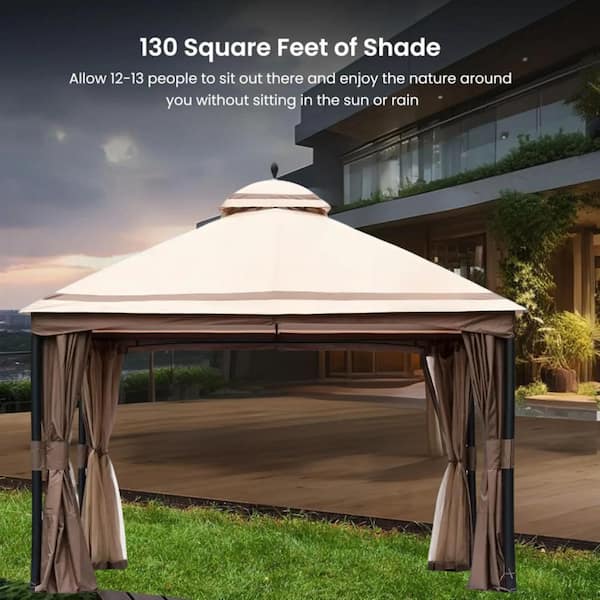 ESILOO 10 ft. x 13 ft. Patio Gazebo for 10-12 People