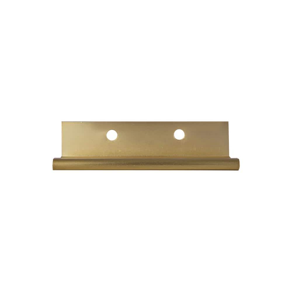 Satin Gold Modern Finger Pulls with Mounting Hardware, Set of 10