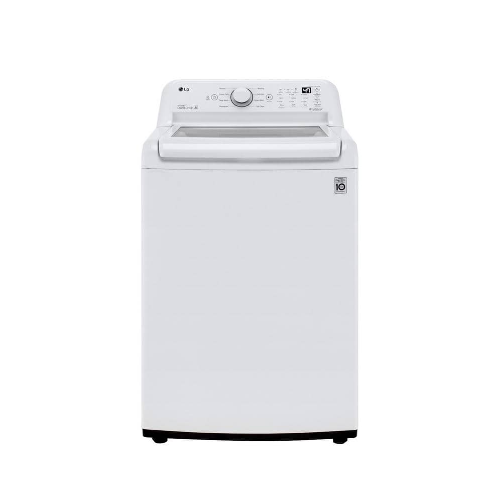 LG 4.3 Cu. Ft. Top Load Washer in White with 4-Way Agitator, NeveRust Drum, and TurboDrum Technology