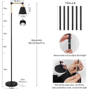 Grow Lights with 20-Watt COB Grow Light Blub 4/8/12-Hour Timer Standing Tall Grow Lamp for Plants(75 in. H Adjustable)