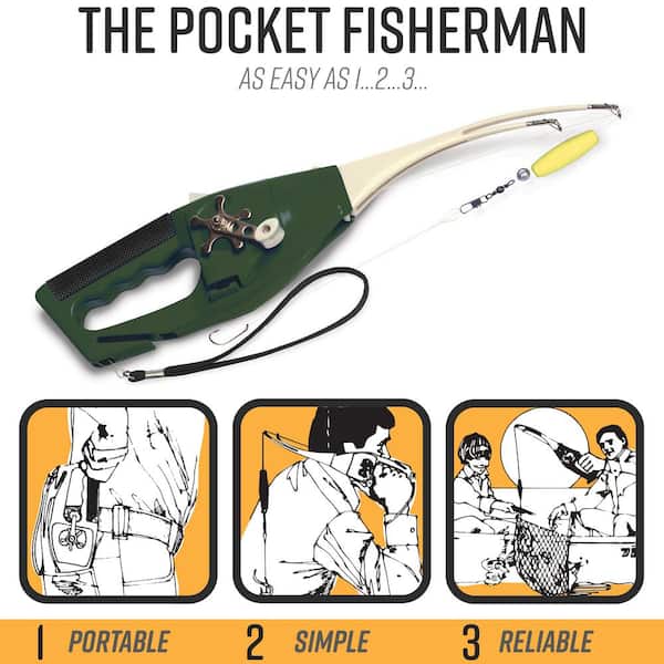 Ronco Pocket Fisherman All-In-One Portable Rod and Reel PF100100GENB - The  Home Depot