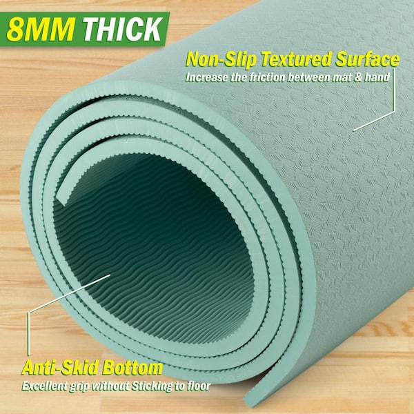 Wakeman 6 ft. L x 4 ft. W Wide - 8mm Thick - 24 Sq. Ft - Large Non
