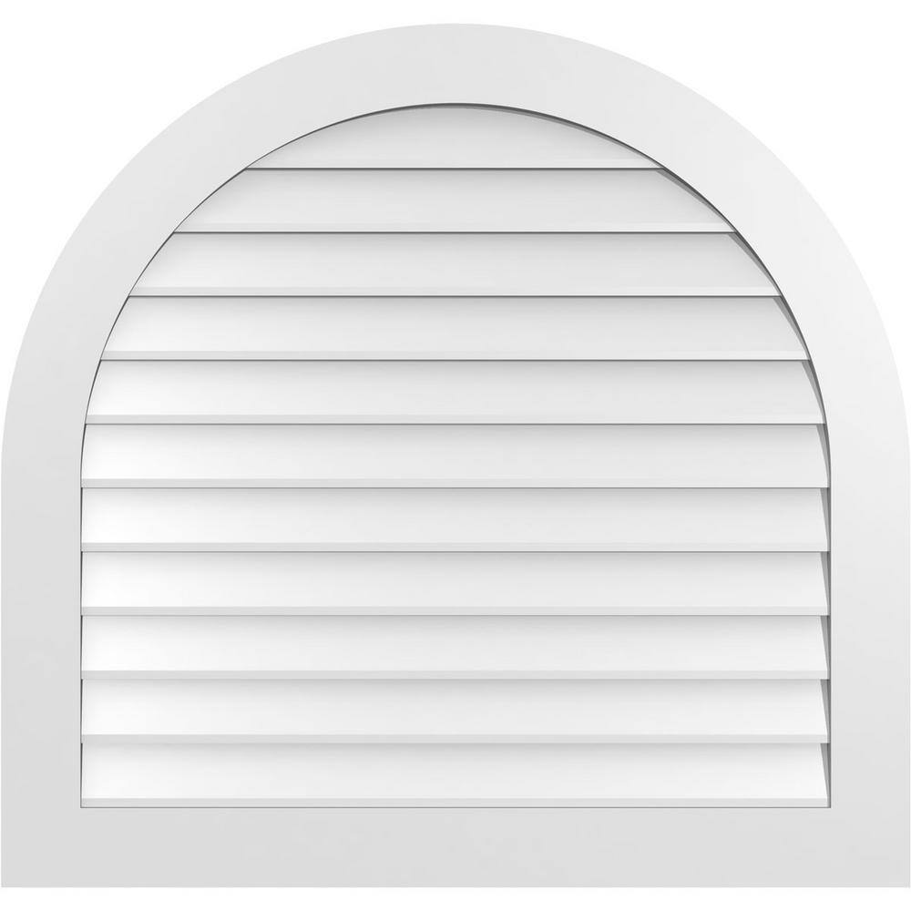 40 in. x 38 in. Round Top Surface Mount PVC Gable Vent: Decorative with Standard Frame price history on PriceWatchPro