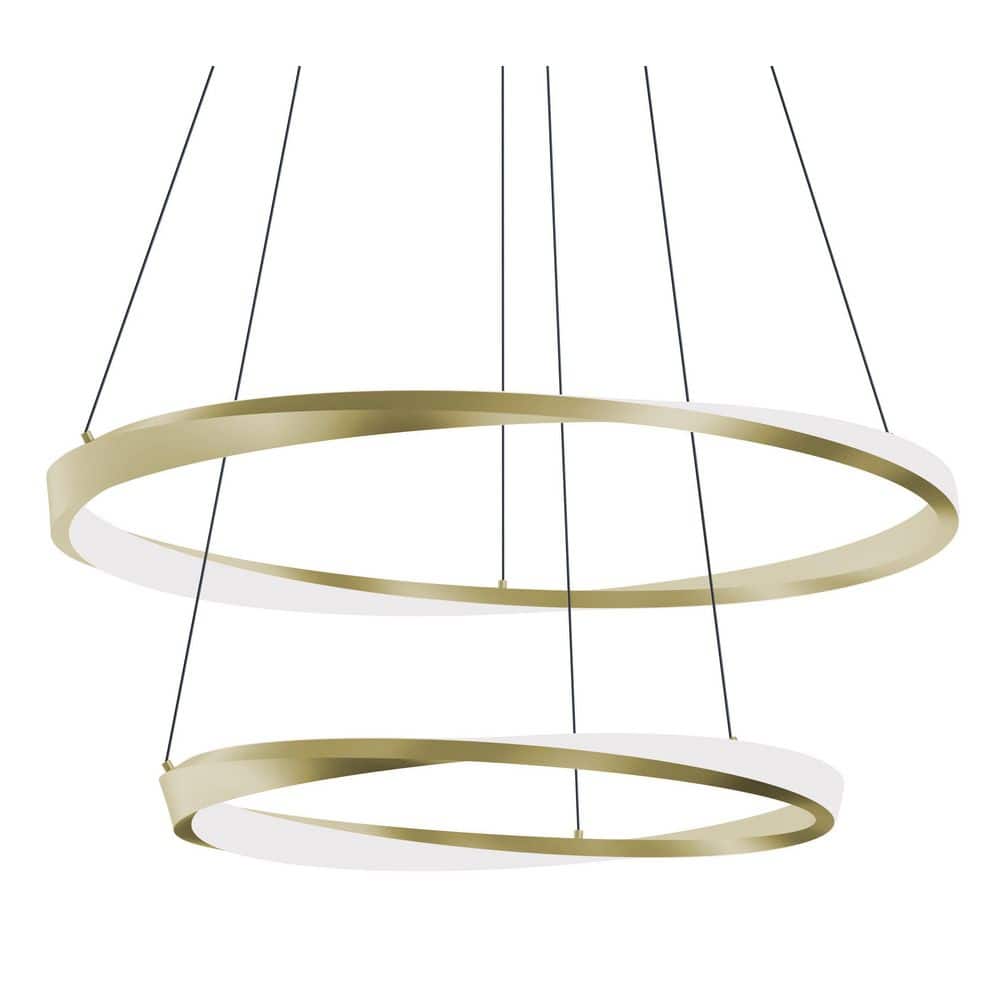 Oberon 2-Light Brass LED Outdoor Pendant Light price history on PriceWatchPro