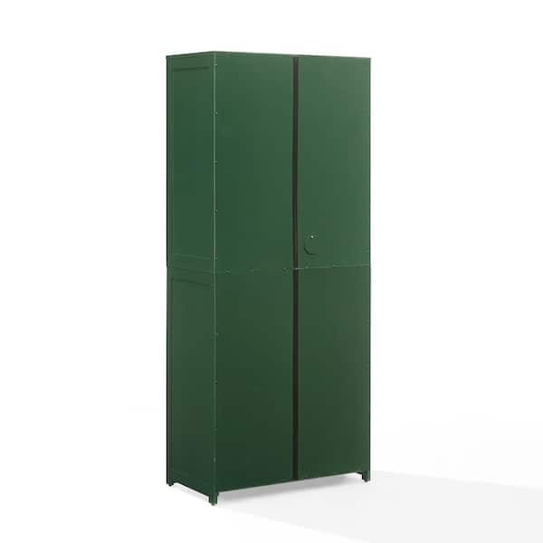 CROSLEY FURNITURE Savannah Hunter Green Wood 28 in. Pantry Cabinet