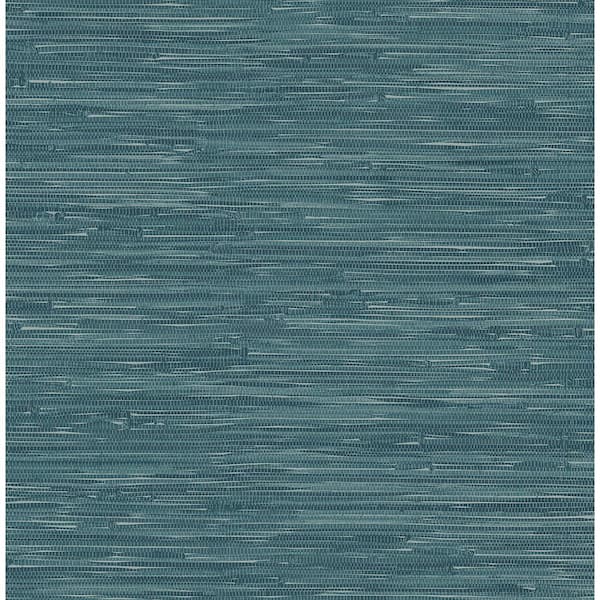 A-Street Prints Natalie Teal Faux Grasscloth Paper Strippable Roll Wallpaper (Covers 56.4 sq. ft.)