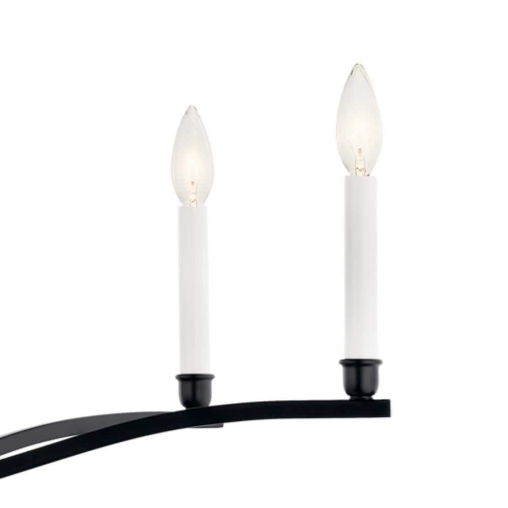 Malene Black 8-Light Taper Candle Style Chandelier