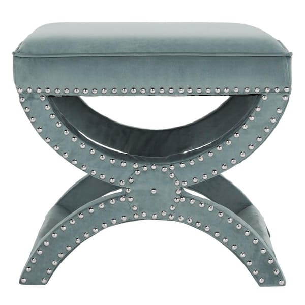 SAFAVIEH Mystic Blue Accent Ottoman
