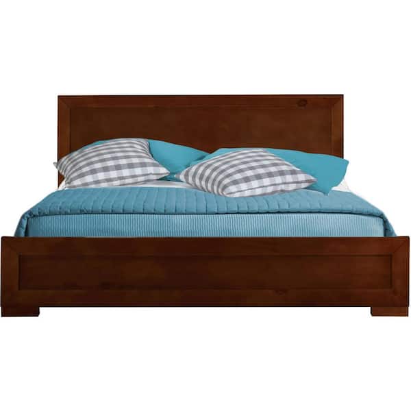Camden Isle Oxford 79.2 in. W Brown Walnut King Platform Bed