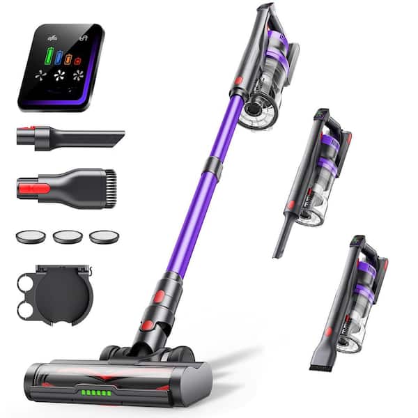 Bagless Cordless Upright Stick Vacuum with HEPA Filter,  LED Light, Aromatherapy for Home/Pet Hair/Carpets/Floors