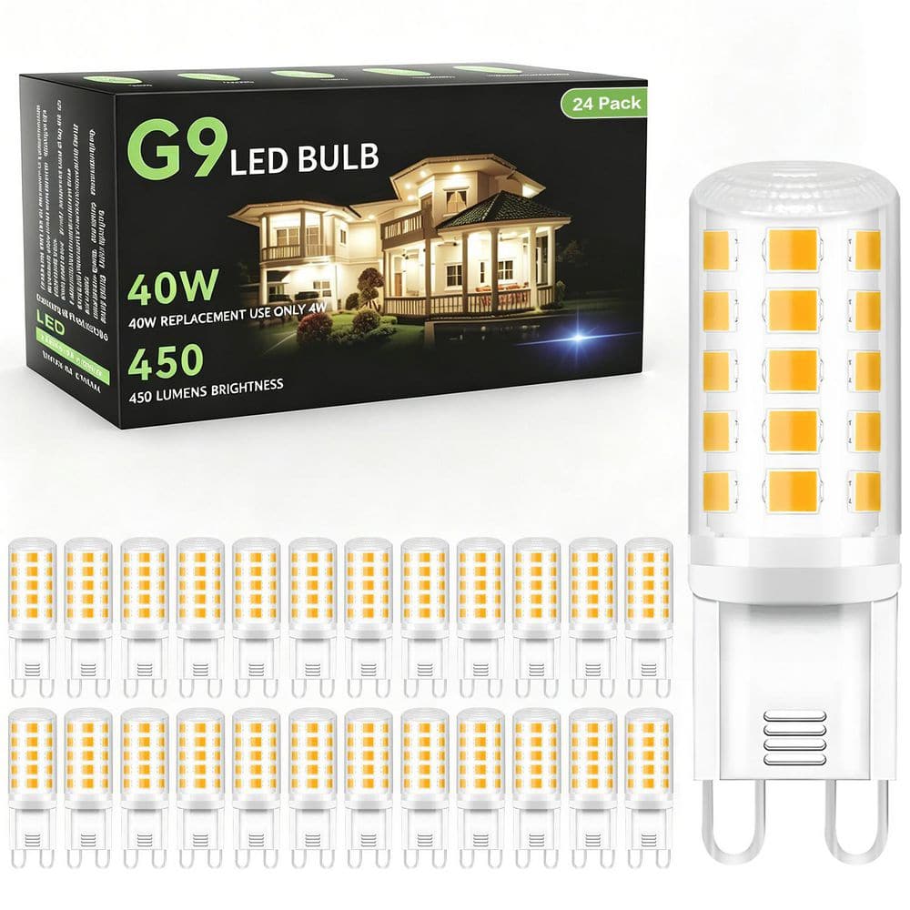 40-Watt Equivalent Non-Dimmable G9 Bi-Pin Capsule LED Light Bulb, Warm White 3000K (24-Pack) price history on PriceWatchPro