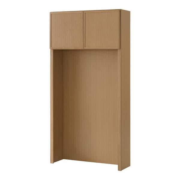 Leyton 36 in. W x 12 in. D x 72 in. D Ready To Assemble Plywood Slim Shaker Hall Tree Opening Cabinet in White Oak