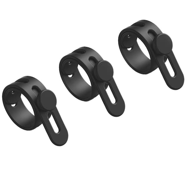 Lukyamzn Silicone Cable Ties Cord Organizer Wrap Durable Reusable Wire Management with Lock Buckle 10 Pack