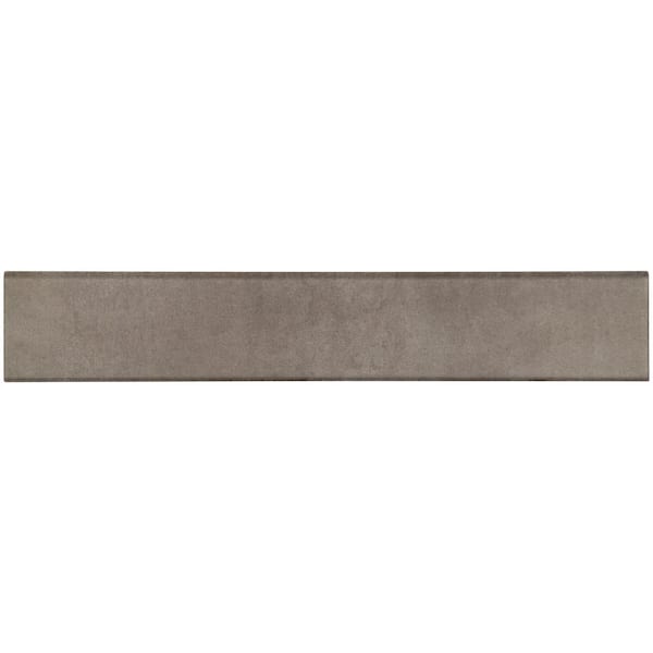 Metallic Ferro 3 in. x 18 in. Matte Porcelain Bullnose Tile Trim (45 lin. ft.)