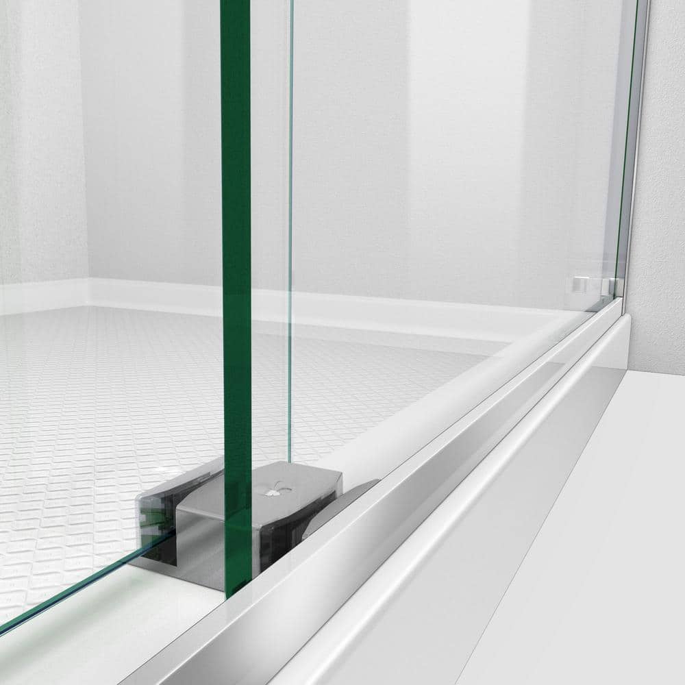 Essence-H 56-60" Chrome Semi-Frameless Sliding Shower Door