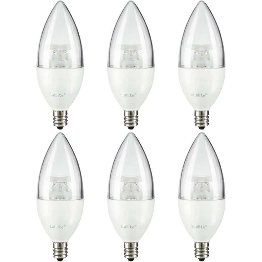 40-Watt Equivalent B13 Dimmable, E12 Base, Torpedo Tip Frosted Chandelier LED Light Bulb in Bright White 3000K (6-Pack) price history on PriceWatchPro