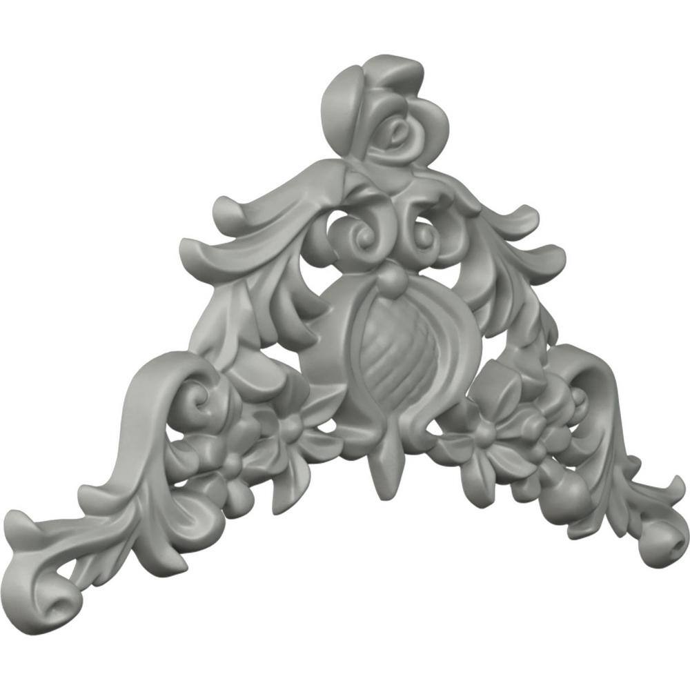 Primed Polyurethane Decorative Floral Wall Onlay
