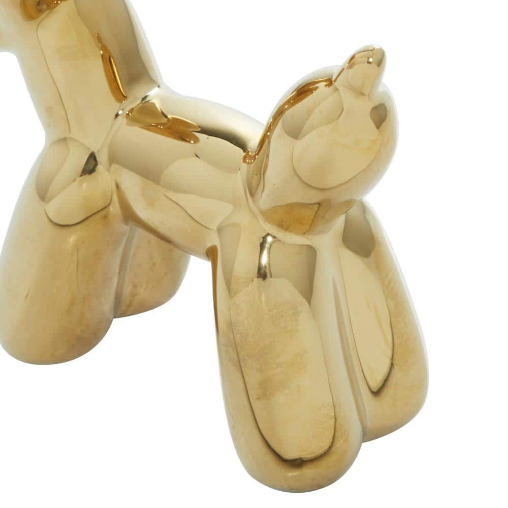 Gold Ceramic Balloon Dog Sculpture for Kids