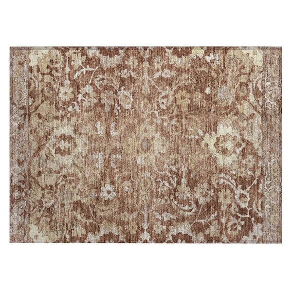 Chantille Machine Washable Indoor/Outdoor Abstract ACN3165 Rust 2 ft. x 3 ft. Accent Rug