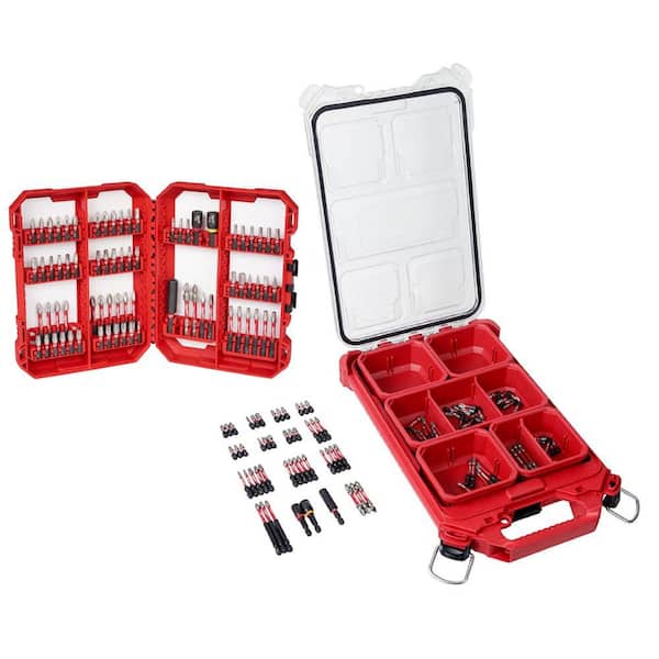 Milwaukee Shockwave Impact Duty Alloy Steel Screw Driver Bit Set with Packout Case (174-Piece)
