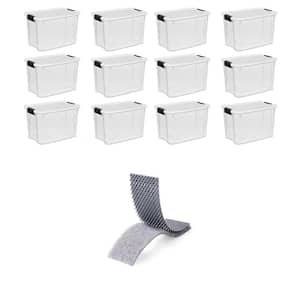 30 Qt Storage (12 Pack) Bundled with Velcro Brand Industrial Fastener